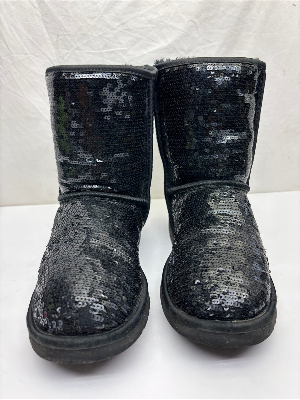 Ugg Black Sequin Mid-Calf Women’s Boots, SZ 6